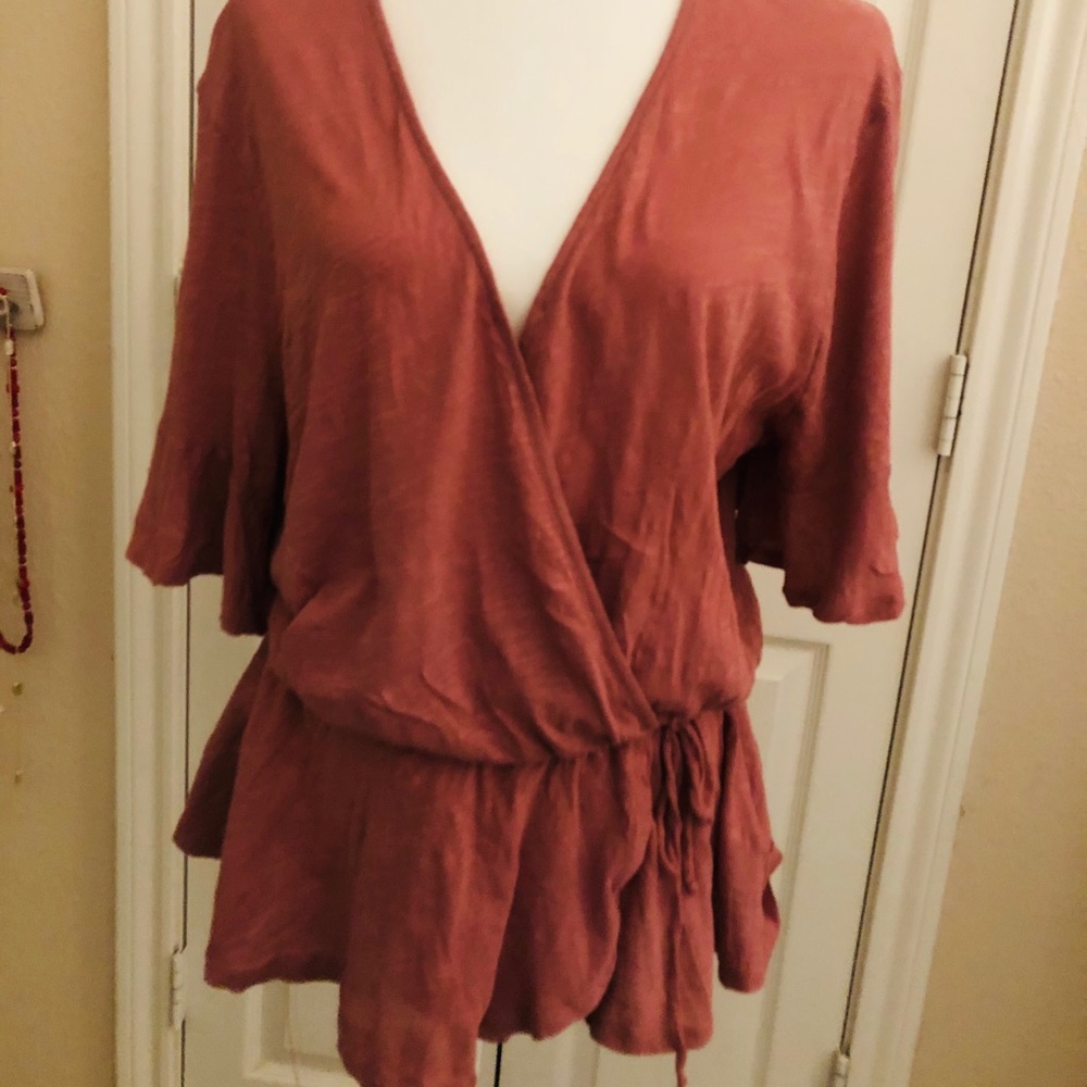 Dusty Rose crossover Top